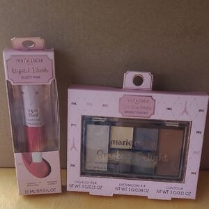 Marie Claire Dusty Pink Liquid Blush & Smokey Delight Eye Palette Set